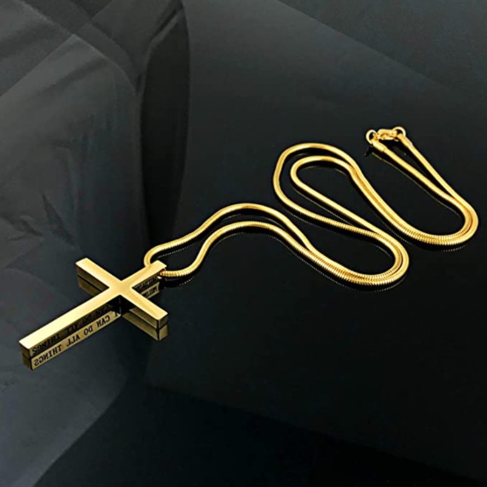 Stainless Steel Cross Necklace - Picture 2 of 10